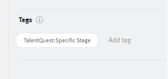 TalentQuest:Specific Stage tag on posting in Lever