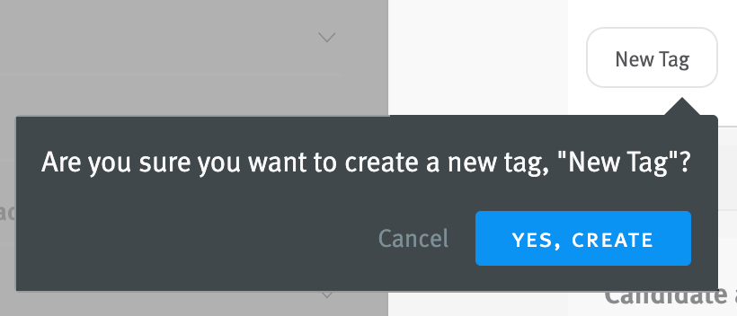Confirmation prompt on newly created tag