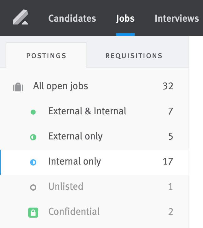 Posting tallies table on Job page