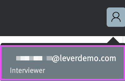 Menu extending from avatar icon, user email address outlined.