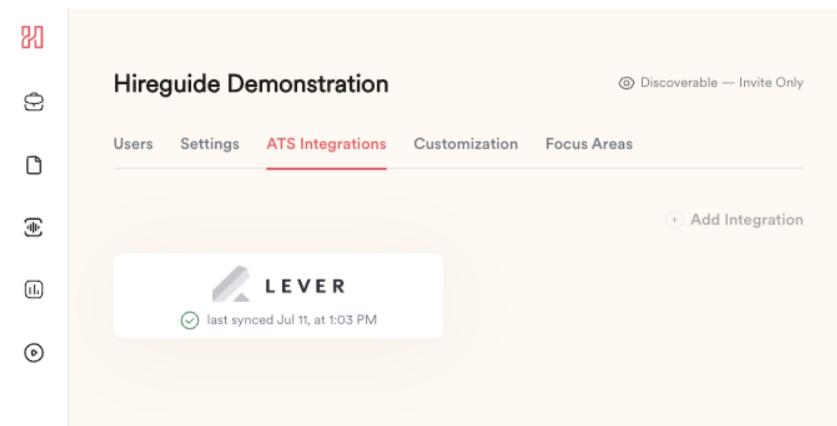 Lever listing on ATS Integrations page in Hireguide