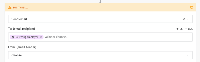Automation workflow builder.