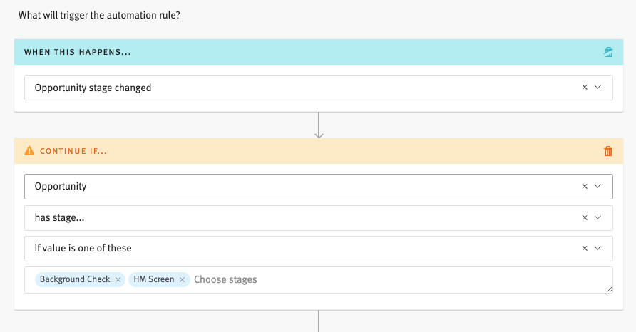 Automation workflow builder.