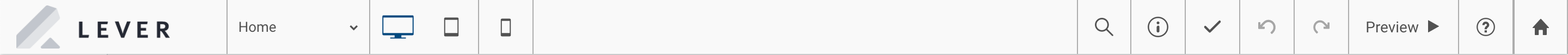 Editor navigation bar