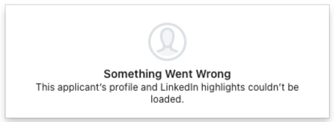 Something went wrong error pop-up