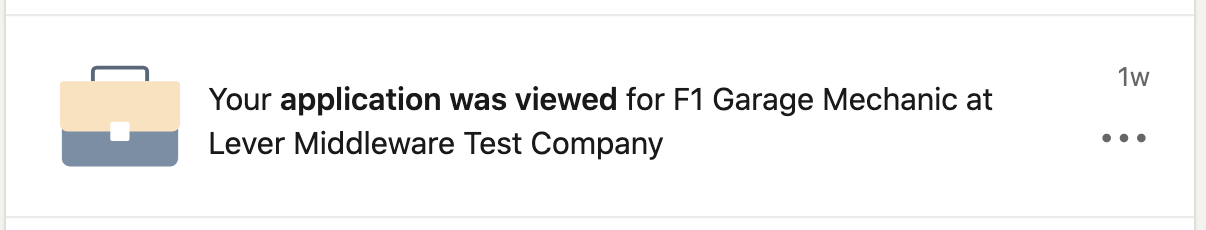 Application Viewed notification