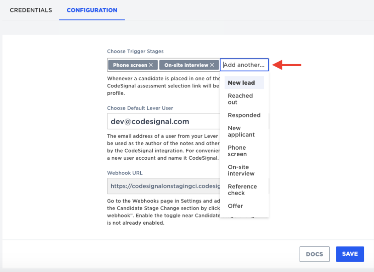 Enabling and using the Code Signal integration – Lever Support