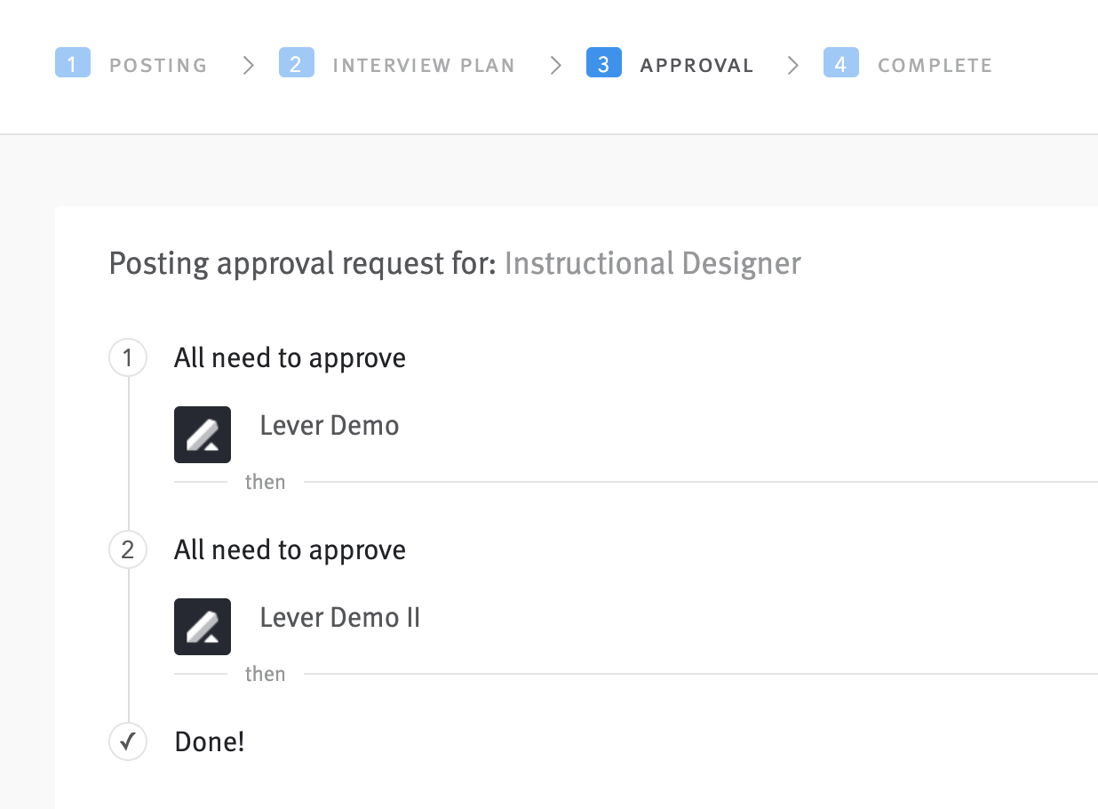 Approval list in posting editor