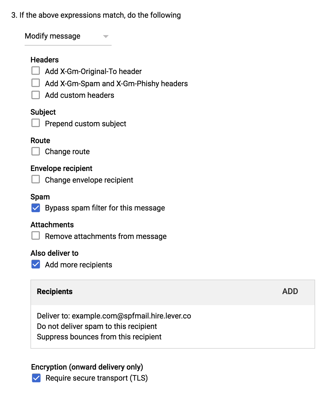 Modify message editor with boxes checked