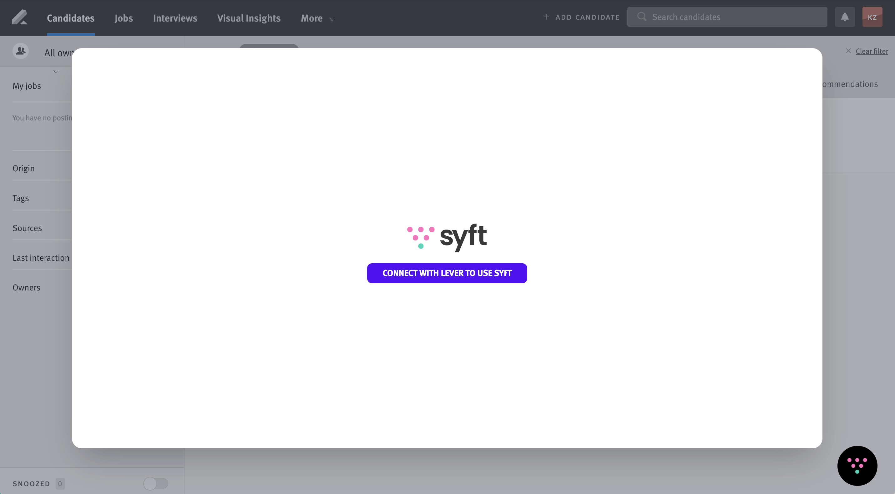 Syft window in Lever