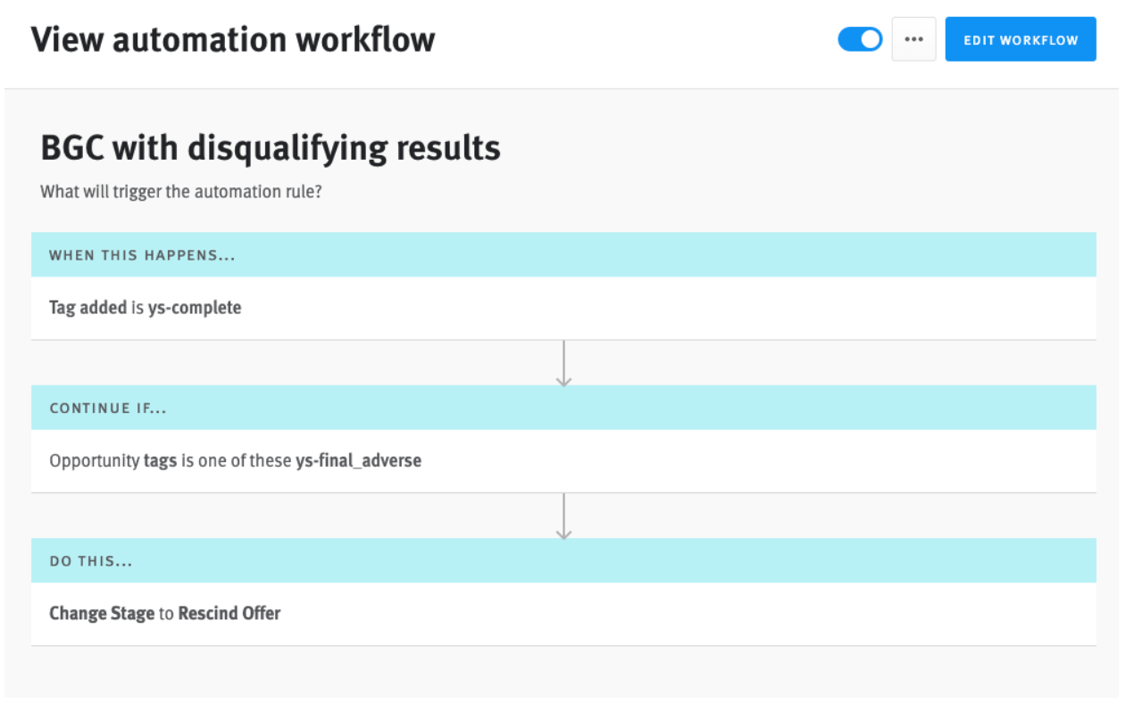 Automation workflow editor