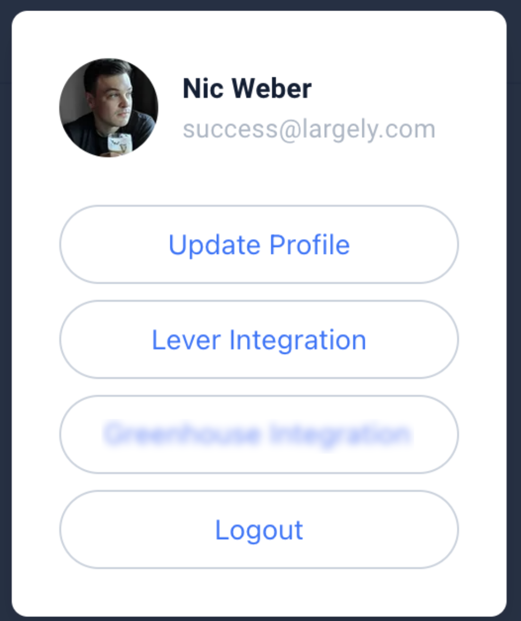 Largely choose integration modal showing Lever integration listed