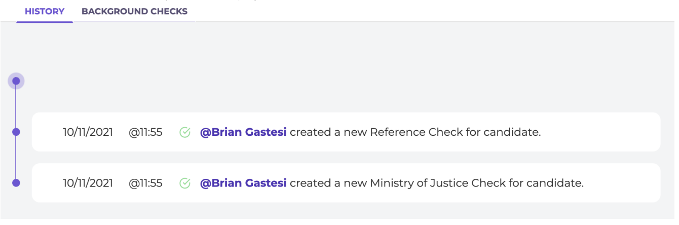 Status feed of checks in Checkmate