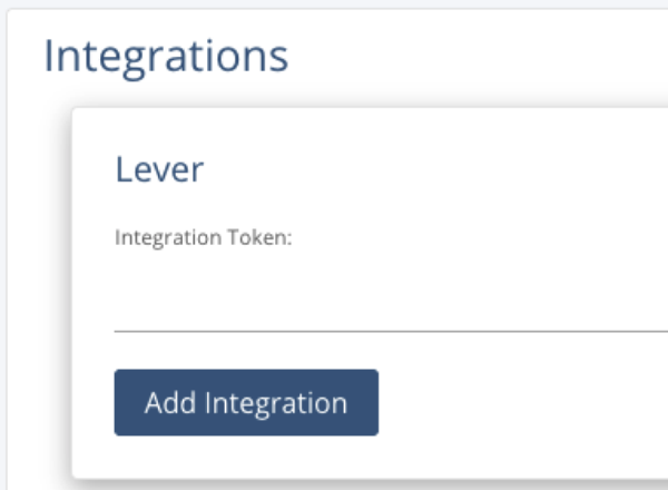 Future Skill platform showing Lever listing and add integration button.