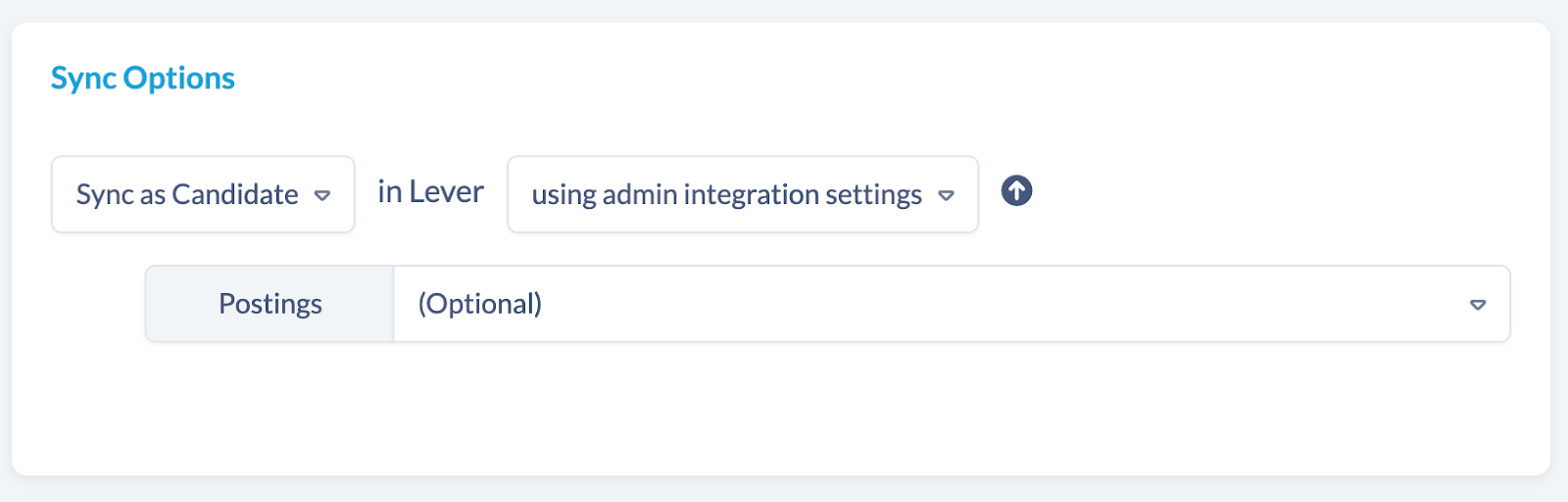 Sync options configuration on Campaign Settings page with Postings field