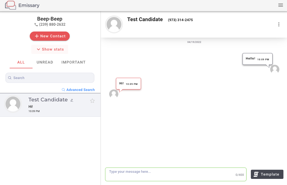 Lever candidate profile