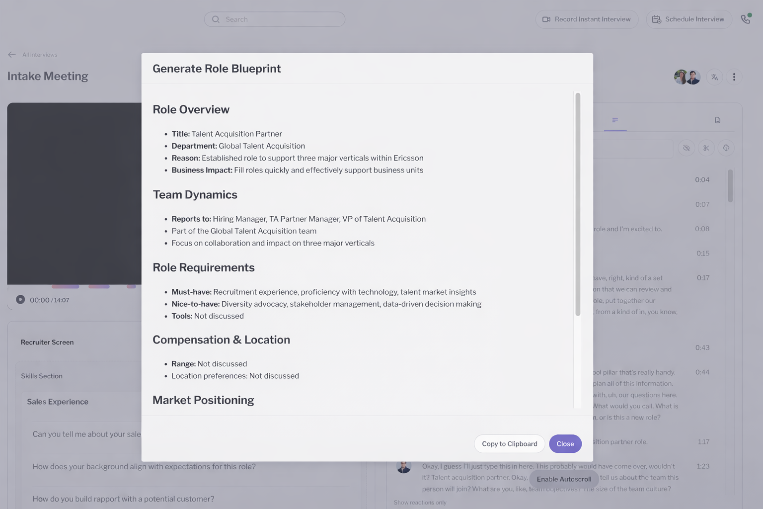 Generate Role Blueprint Example