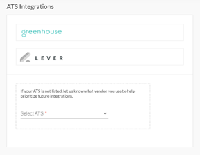 ATS integrations block in Betts Connect with Lever listed as available option.