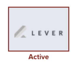 lever logo with active text underneath
