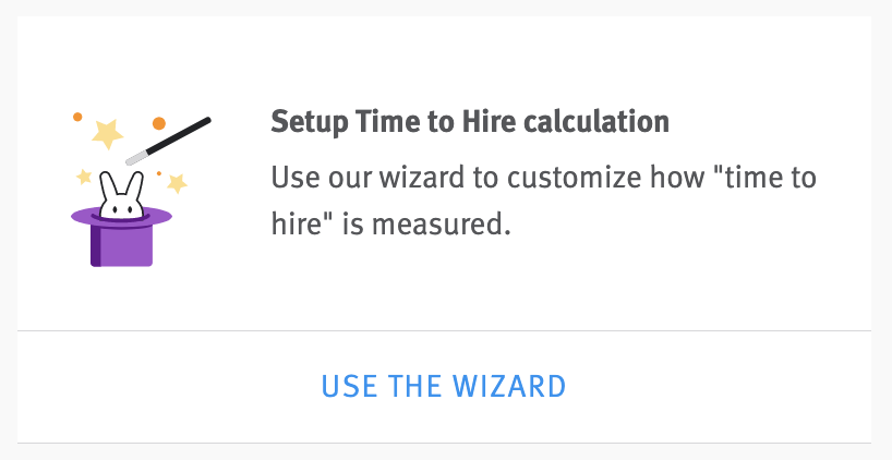 Setup Time to Hire calculation tile in Visual Insights Settings.