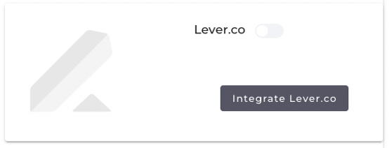 Integrate Lever modal with integrate lever.co button