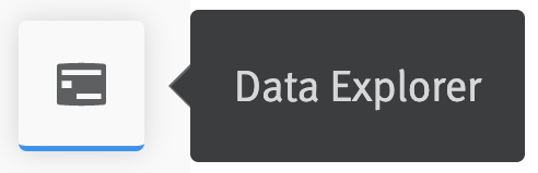 Data Explorer icon in Visual Insights navigation menu.