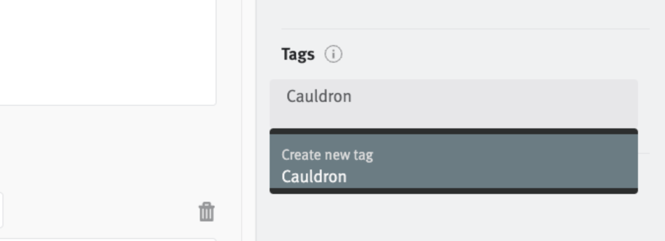 Lever job posting showing cauldron tag