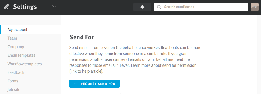 How Can I Request Send For Permission Lever Support