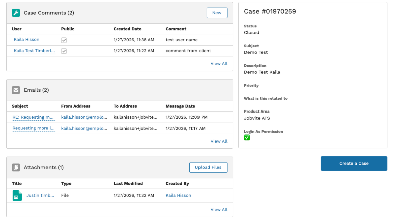 Submit and View Support Cases