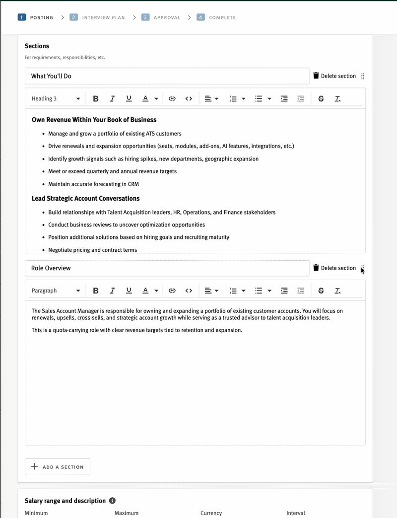 Create Job Postings